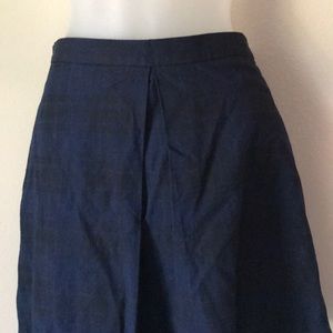 Gap blue and black plaid skirt